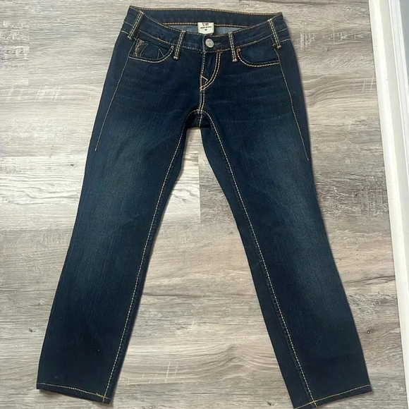Women’s Tru Religion Dark Wash Straight Leg Jeans size 26 - Picture 1 of 6